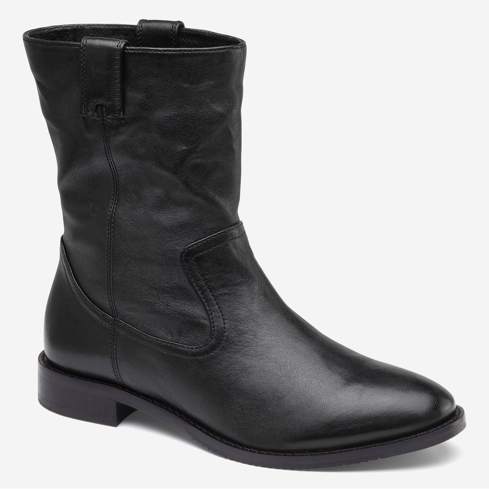 Johnston & Murphy Lenora Black Leather Ankle Boots Size 6